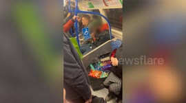 Tube passenger openly smoking crack pipe on TfL train in new video