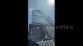 Japan: Fire Breaks Out at Construction Site Near Shinsaibashi Station in Osaka 4