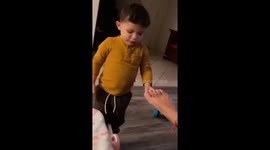 Father’s child almost eats nail in close call in Calexico, California, USA