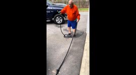 Grandpa vs. the hose with 5 million views of pure springtime chaos