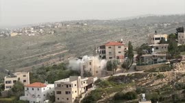 MOMENT - Israeli army detonates home of Palestinian killed in clashes last year
