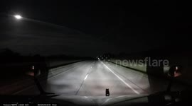 Man experiences double trouble during a not-so-enDEERing drive on expressway