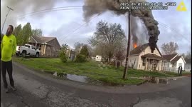 House explosion rocks neighborhood in St. Christopher, Illinois USA
