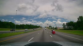 Bike Gets Wobbles Causing Crash