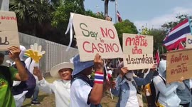 Protests erupt in Thailand against convict PM's drive for casinos