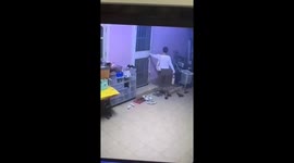 Housewife steps on snake without realising
