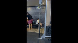 Gymgoer has embarrassing fail when cable snaps on pull bar