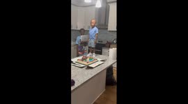 We was singing happy birthday to him when he turned into a superhero