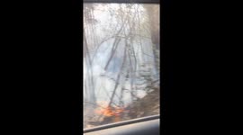 Distraught family film their dramatic escape from wildfires in Chile