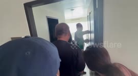 Couple caught having sex on pavement make humiliating walk of shame to police station in Thailand