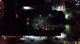 Drone footage shows aftermath of Dominican Republic nightclub collapse