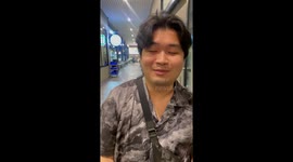 Heartwarming moment son greets mother after being away for a year