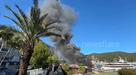 Türkiye: Fire erupts on boat in Türkiye’s Aegean coast, spreads to nearby vessels