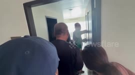 Couple caught having sex on pavement make humiliating walk of shame to police station in Thailand
