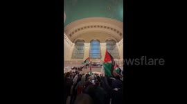US: Hundreds of Pro Palestine Protesters shut down Grand Central Terminal in New York