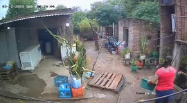 Well surface collapses, person falls in Chaco Province, Argentina