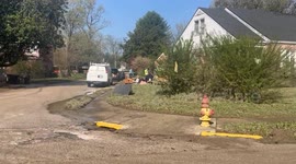 Aftermath of historic flooding in Frankfurt Kentucky along the banks of the Kentucky river