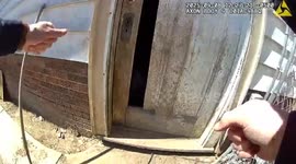 Riveting video: Police officer rescues man and two dogs from house fire in Wisconsin USA