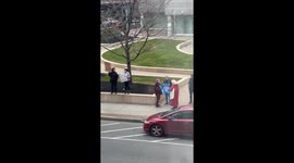 Protesters protesting Trump in Springfield, MA