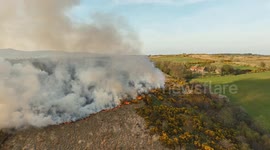 Big Fires Across N. Ireland - Drone Footage - April 10th 2025
