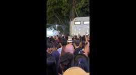 Pet rabbit chills on owner's head at concert in Thailand
