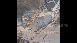 South Korea: Road Collapses at Subway Construction Site Near Seoul