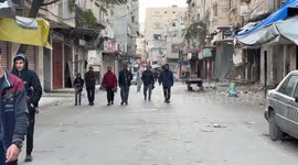 Gazans perform Eid al-Fitr prayer in streets of Bureij refugee camp