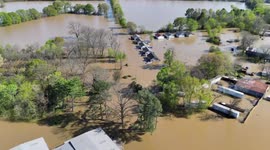 US: Drone Captures Severe Flooding in Dyersburg After Days of Storms