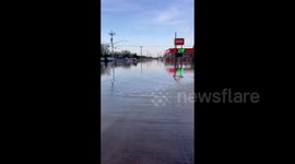 US: Flood levels slowly drop in Dyersburg