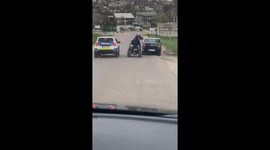 Quad bike crashes during police pursuit in Floreni, Moldova