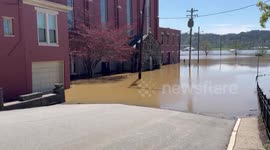 US: Ohio River Floods Cincinnati Streets