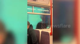 Masked vandals graffiti metro train in Prague within minutes