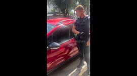 Police rescue dog from locked car in Santa Catarina, Brazil