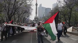 Mexico: Hundreds march in Mexico City to mark Land Day in solidarity with Palestinians