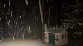 Unseasonal snow in April blankets homes in Connecticut
