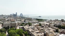 Azerbaijan: Drone footage of Baku city