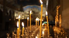 Azerbaijan: Easter night at the church
