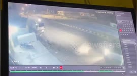 Bike riding miscreants threw 2 bombs on a car in Prayagraj, Uttarpradesh