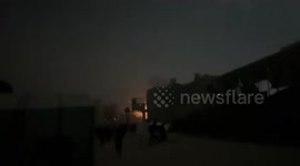 MOMENT - Israeli strikes Gaza’s Al-Ahli Baptist Hospital