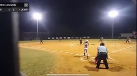 Pitcher hit by line drive during baseball game in Ocala, Florida, USA