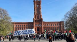 Germany: Berliners protest against Israel's attacks on Gaza, West Bank