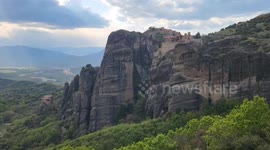 Greece: Monasteries in Greece's rock formation area of Meteora attracts tourists