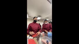 Dental student's lab gown catches fire in botched activity