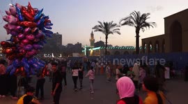 Egypt: Hundreds of Muslims gather at Cairo's Amr Ibn Al-As Mosque for Eid prayer