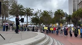 US: Pro-Palestinian demonstrators rally in San Francisco, US on Al-Quds Day