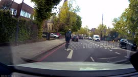 Cyclist's quest to see fire trucks leads to an unexpected bump
