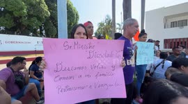 Mexico: Venezuelan migrants protest against deportation in Tapachula
