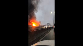 Warehouse fire spreads toxic fumes in Chile
