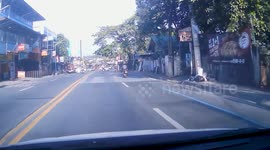 Motorcycle rider alongside cyclist and snatches his PHONE before riding away
