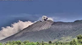 Kanlaon volcano spews ash over homes in the Philippines